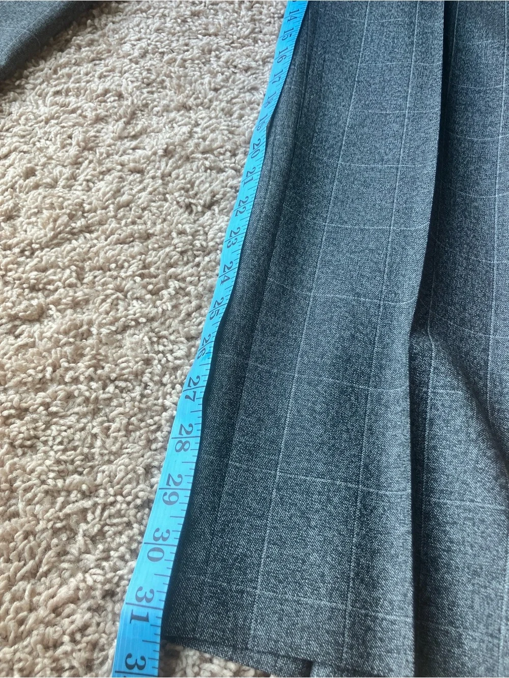 Banana Republic Gray Windowpane Italian Wool Suit